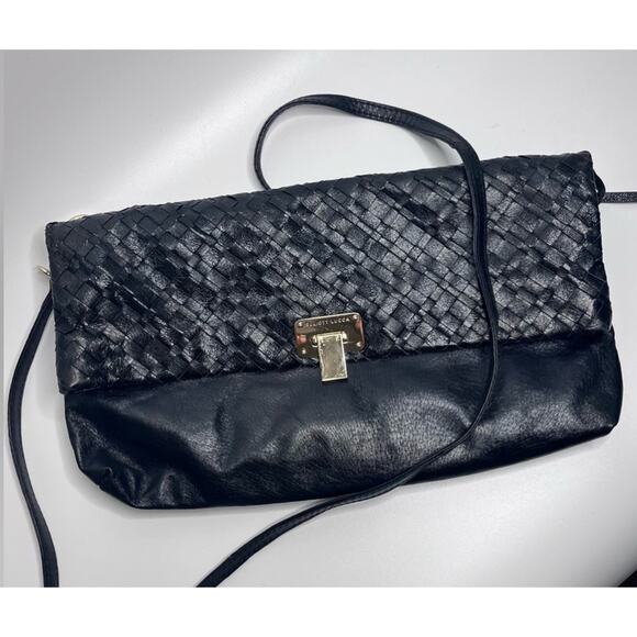 Elliot Lucca Black Leather Crossbody Bag/Purse - Picture 7 of 7